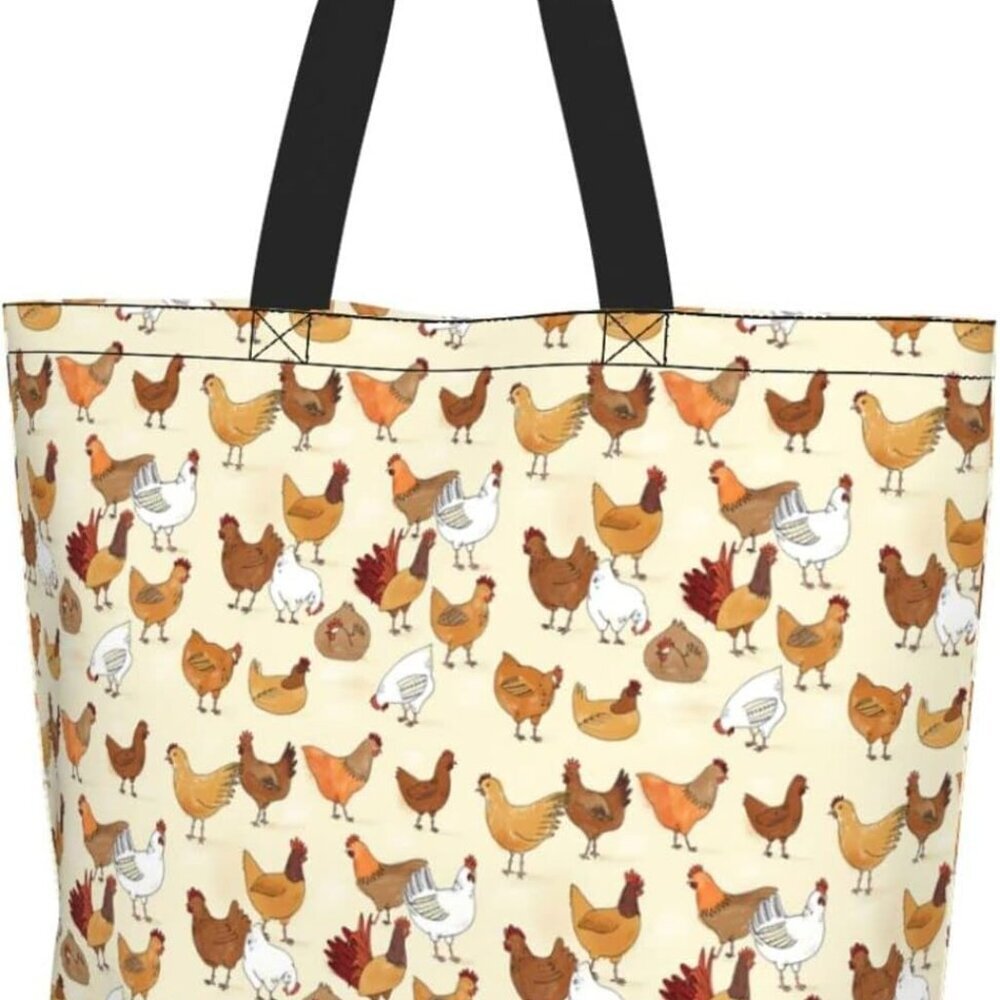 Tote Bag for Women Men Reusable Beach Shoulder Bag Casual Handbag for Travel Sho